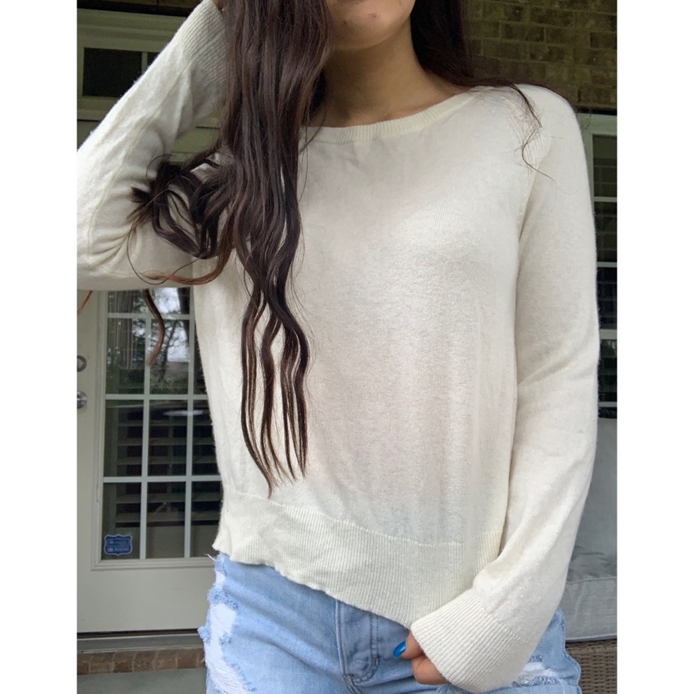 Lightweight Cream Cashmere Sweater